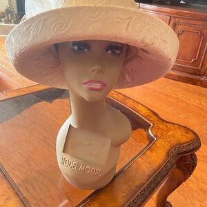 Elegant golden wide Hat for any occasion